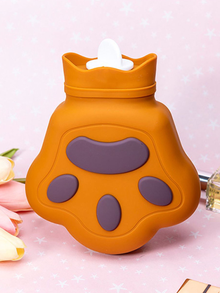 Q 귀여운 곰 발 미니 손 따뜻하게 가방 물이 채워진 작은 배꼽 따뜻한 뜨거운 물 가방 손 따뜻하게  손 커버 따뜻한 배꼽