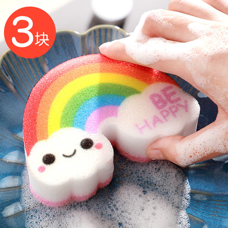 速发百洁布厨房专用海绵魔力擦去棉刷锅神器具洁工清木浆污洗碗擦