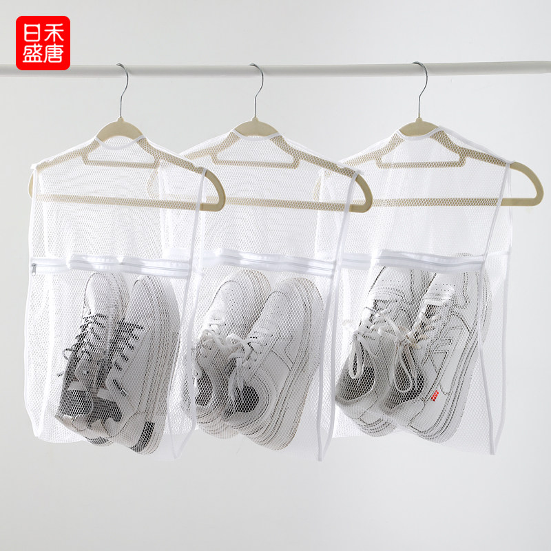晒鞋子神器新款鞋子晾晒网晒户外防风网兜家用阳台挂式架子多功能