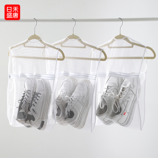 晒鞋子神器新款鞋子晾晒网晒户外防风网兜家用阳台挂式架子多功能