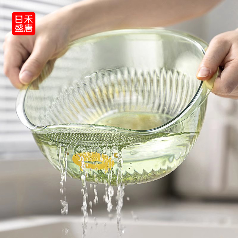 双层洗菜盆出水流畅快速沥水