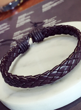 欧美风复古手镯百搭皮质首饰品