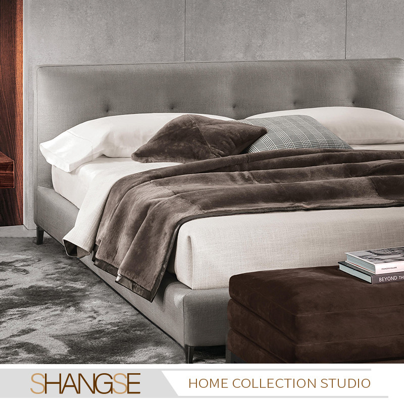 尚塞布艺现代咖色真毛高端床品套件样板房新房主人房展厅酒店7件,床上用品,床品套件/四件套/多件套,淘宝优惠券,粉丝福利购,淘宝优惠卷