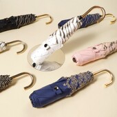 日系三折勾勾伞防风手动超轻迷你黑胶防晒太阳伞晴雨两用遮阳伞女