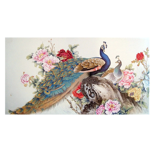 景泰蓝工艺画原材料套装金丝彩沙装饰画手工制作送视频diy孔雀图