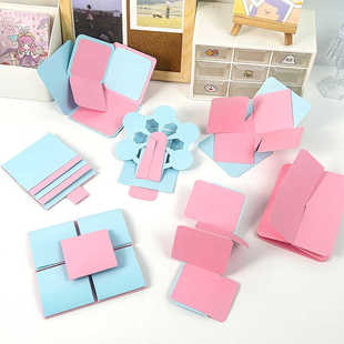 空白DIY立体机关卡 彩色手工素材照片相册制作手册手帐卡片装饰