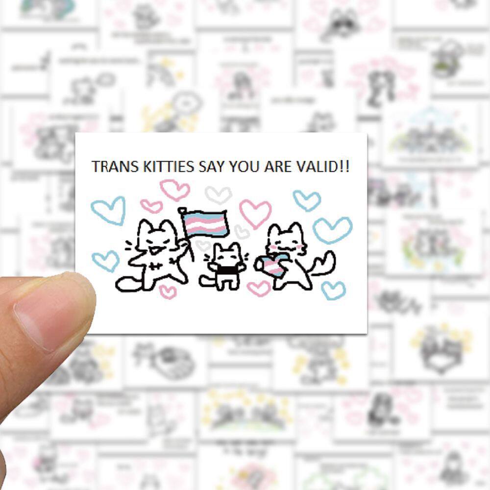 64张Kitten小猫韩国ins风贴纸简约贴画diy手账手机相册平板装饰