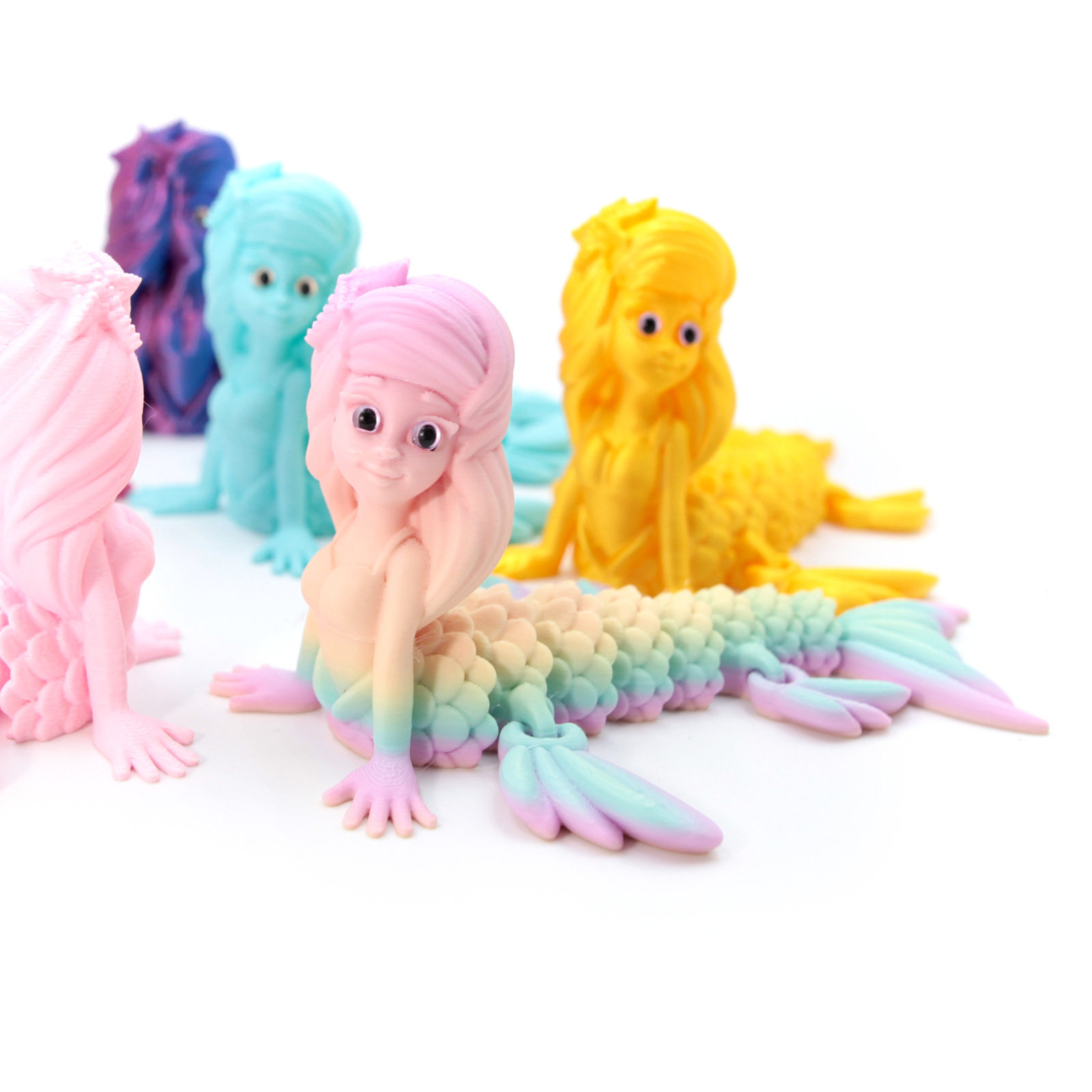 3d打印美人鱼关节可动摆件模型女孩礼品儿童玩具摆摊大全益智礼物