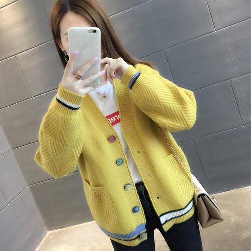 女士毛衣针织开衫2026年春秋新款宽松外套女装上衣爆款时尚洋气潮