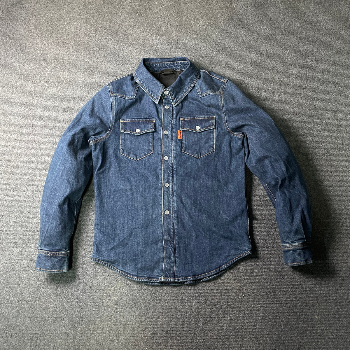 春秋新款复古机车夹克通勤男士牛仔外套防摔耐磨摩托车骑行服