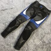 真皮牛皮机车摩托车皮裤 内置护具 骑行赛车裤