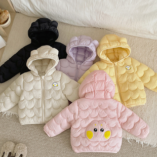 女童轻薄羽绒棉服儿童保暖棉袄男童棉衣秋冬2025新款宝宝婴儿外套