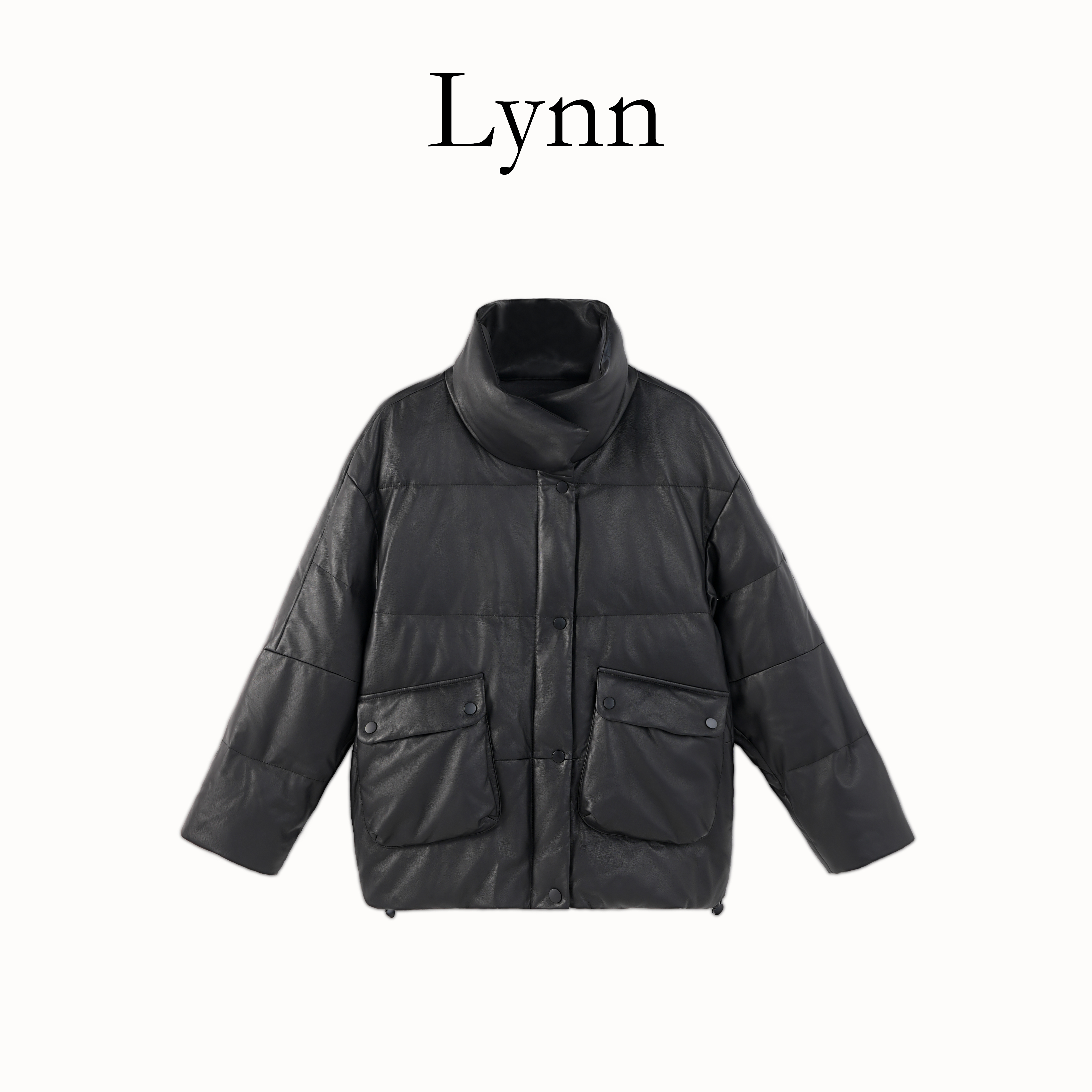 绵羊皮羽绒服女款小个子工装外套