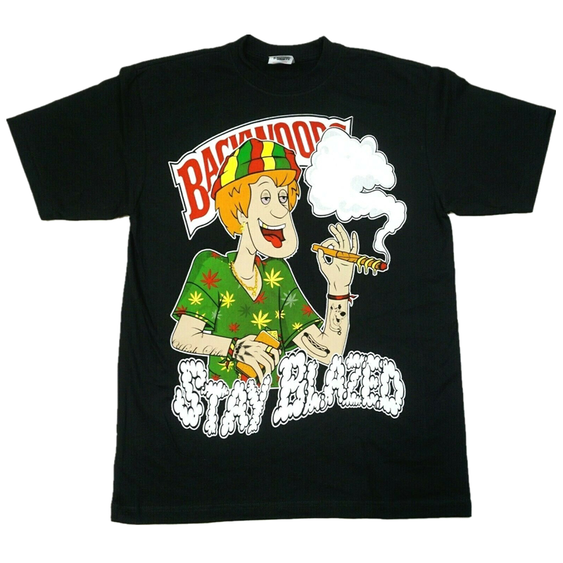 美国购美式说唱hiphop街舞bboy夏季大码宽松小领口厚款短袖t恤