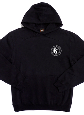 美国雷鬼太极REGGAE和平与平衡HIPHOP街舞DJ说唱BBOY重磅连帽卫衣