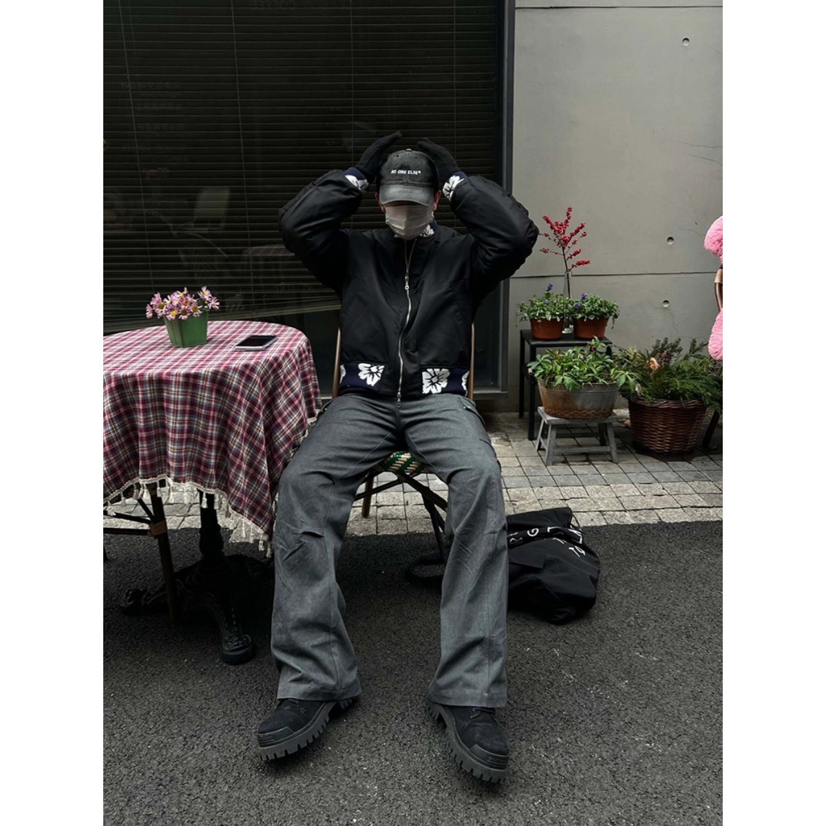 提花bomber美式短款外套男高级感ma1飞行夹克春秋cleanfit棒球服