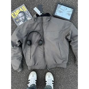 美式飞行员立领夹克男款秋季薄款痞帅机车外套cleanfit短款棒球服