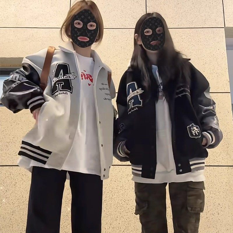 美式复古高级感夹克棒球服外套女2025秋冬季潮牌宽松拼接短款上衣