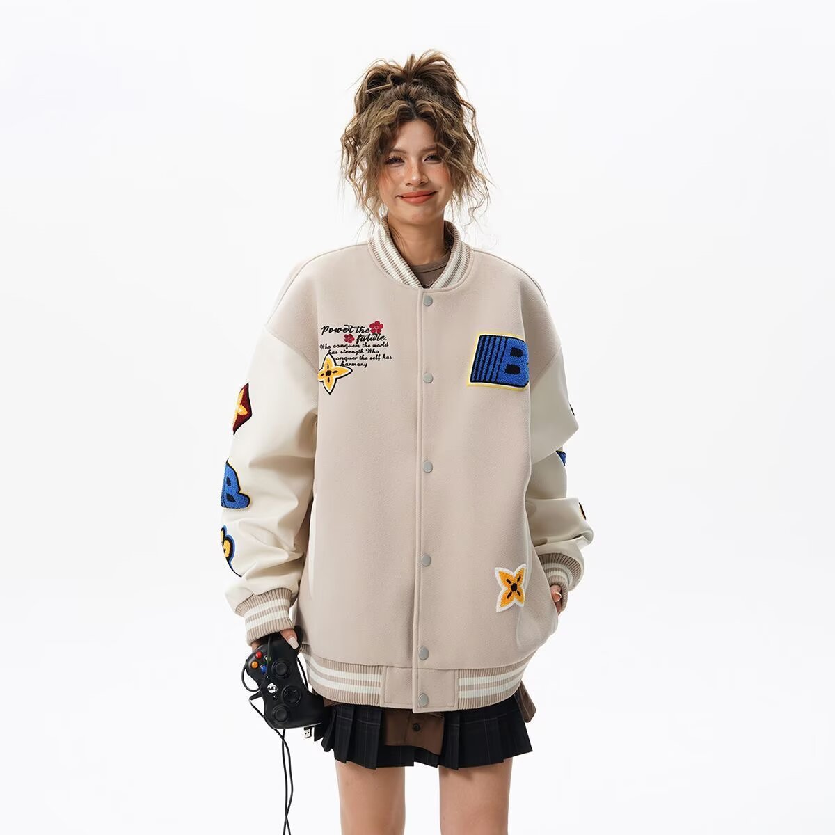 时尚棒球服男女装秋季新款宽松美式高街运动夹克拼接情侣款潮外套