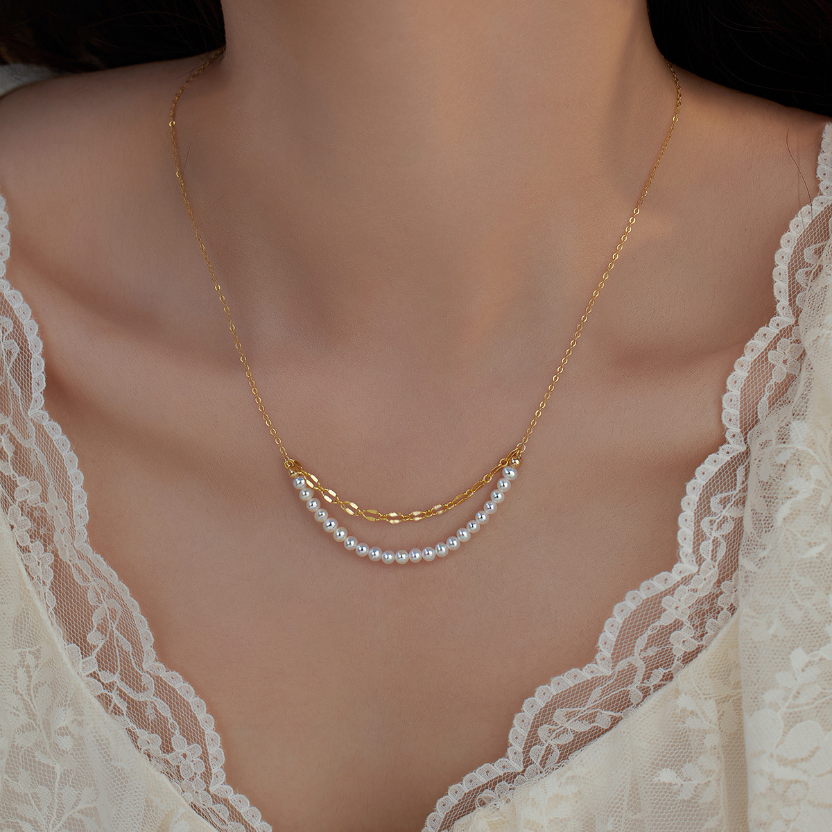 微笑设计天然小珍珠锁骨项链