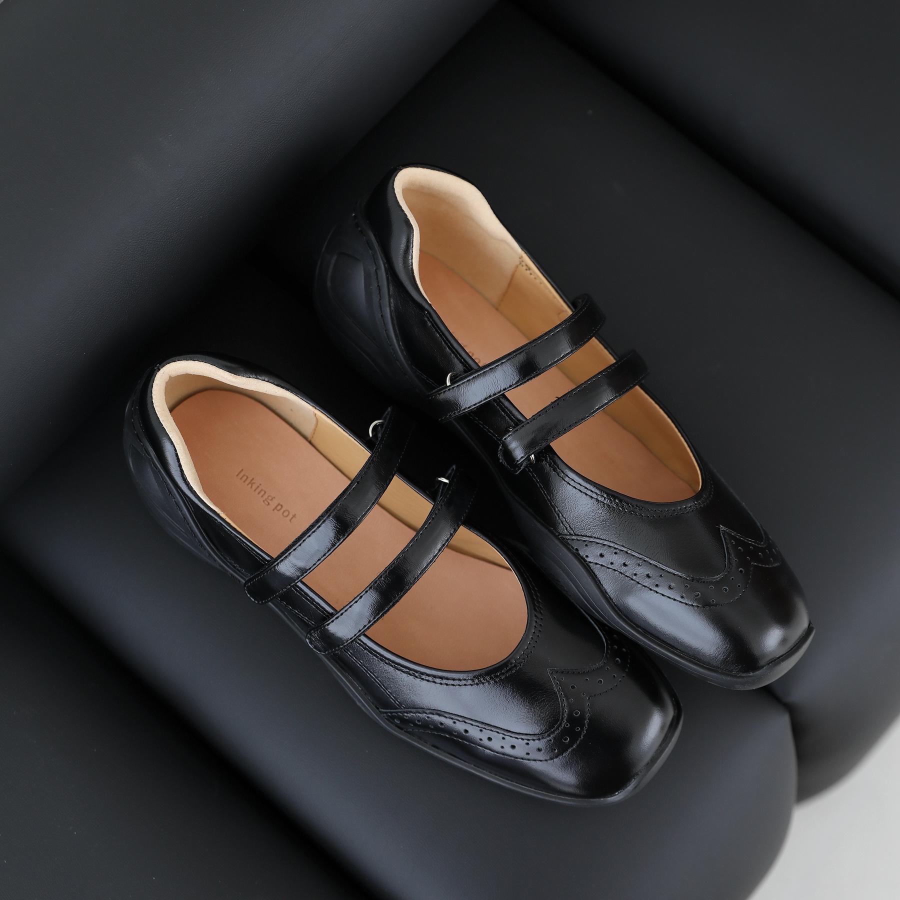 彭姐时髦双带玛丽珍休闲鞋