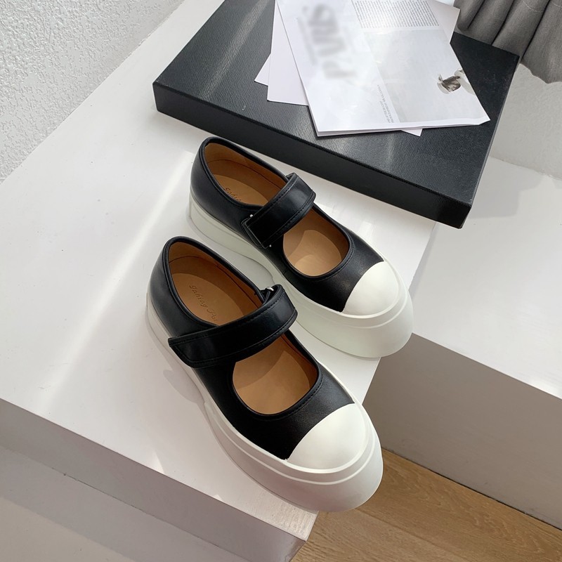 玛丽珍松糕魔术贴厚底复古