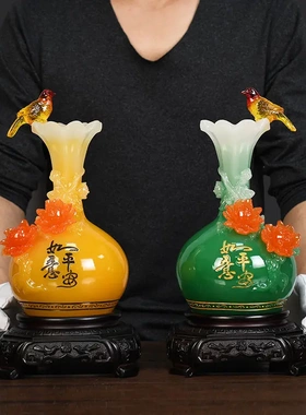 平安如意花瓶摆件客厅玄关柜