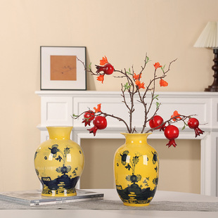 东方艺术瓷器陶瓷花瓶家居装饰玄关摆件青花瓷花瓶轻奢高级感