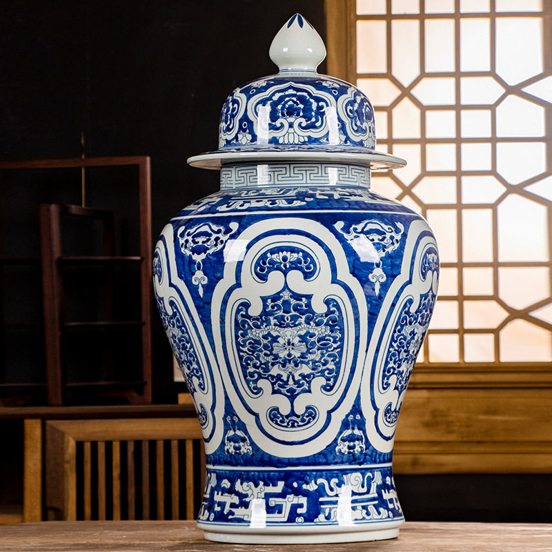 帛画“如意蝠纹”落地大将军罐