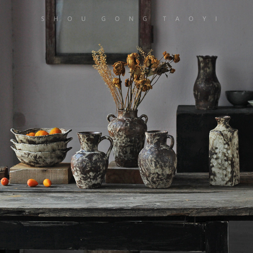 居家新中式实木田园民宿花瓶香薰创意摆件侘寂客厅木制干花日式插,家居饰品,香薰摆件,淘宝优惠券,粉丝福利购,淘宝优惠卷