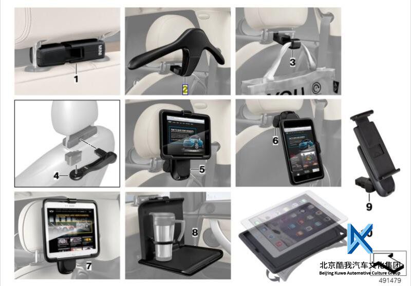 MINI迷你原厂 便携旅行衣架 挂钩 小桌板 IPAD支架 运动摄像机