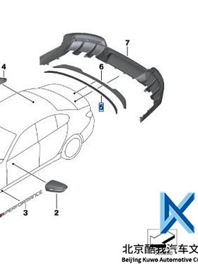 BMW宝马原厂 i3 G28电车加装MP套件亮黑色前唇 碳纤维后视镜尾翼