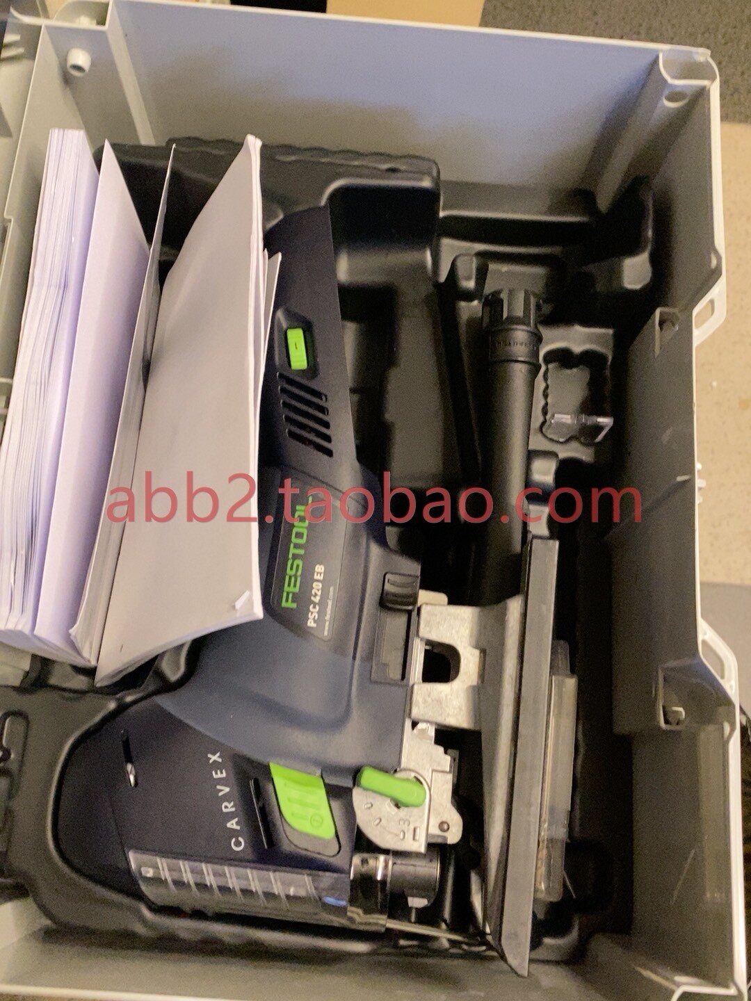 费斯托 festool psc420 18v锂电曲线锯 过海关后工具箱点