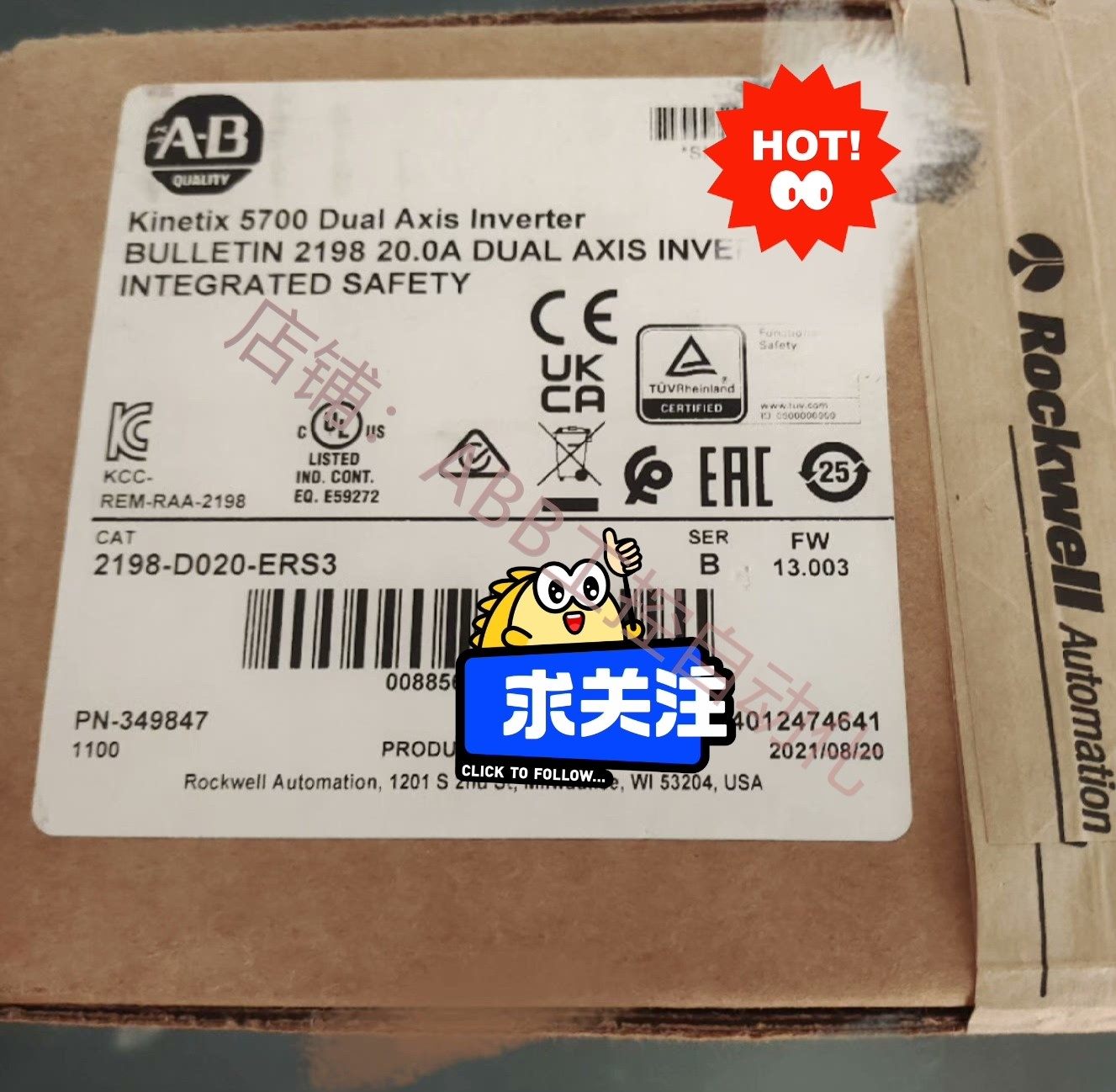 ab罗克韦尔2198-d020-ers3   驱动器全新