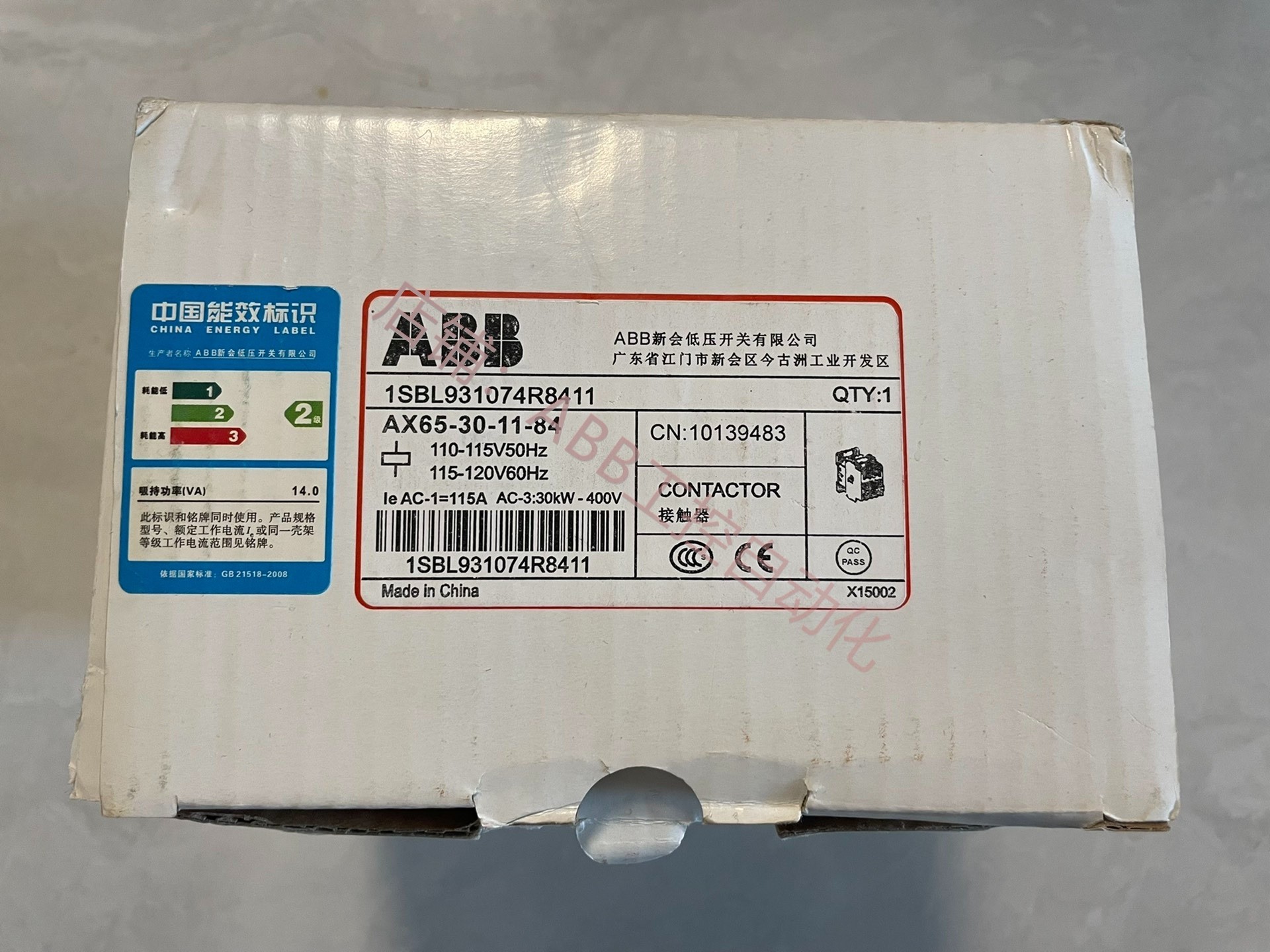 ABB接触器 AX65-30-11-84 110-115V50Hz115-120V60Hz全新未用 2个 电子元器件市场 伺服电机/伺服系统/舵机 原图主图