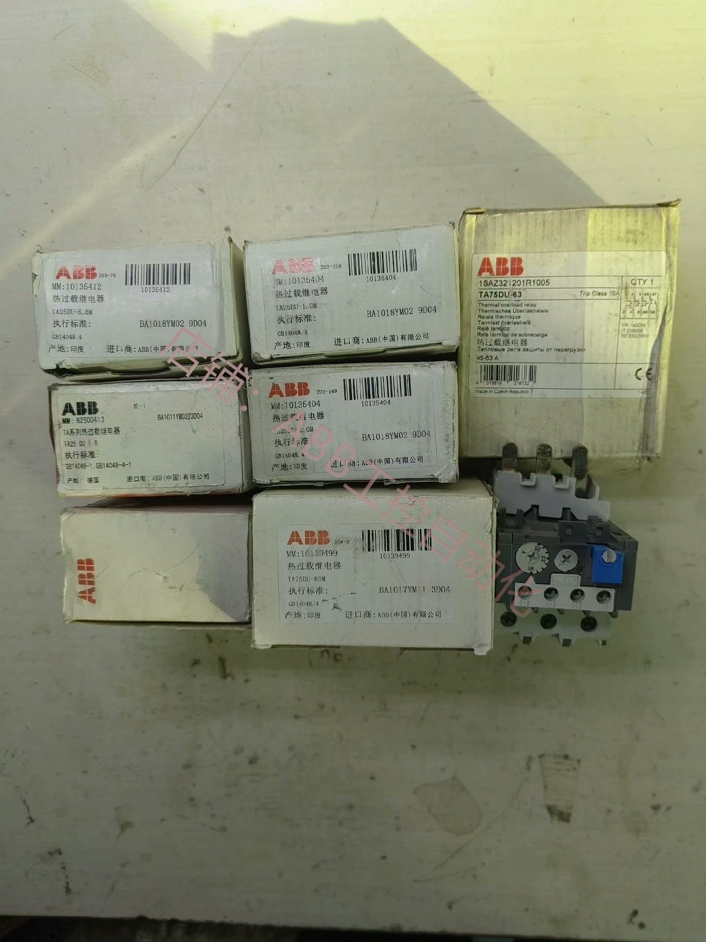 全新abb热继电器 ta25du-10m 2盒ta25du-85m 1盒ta25du-18m 1盒ta