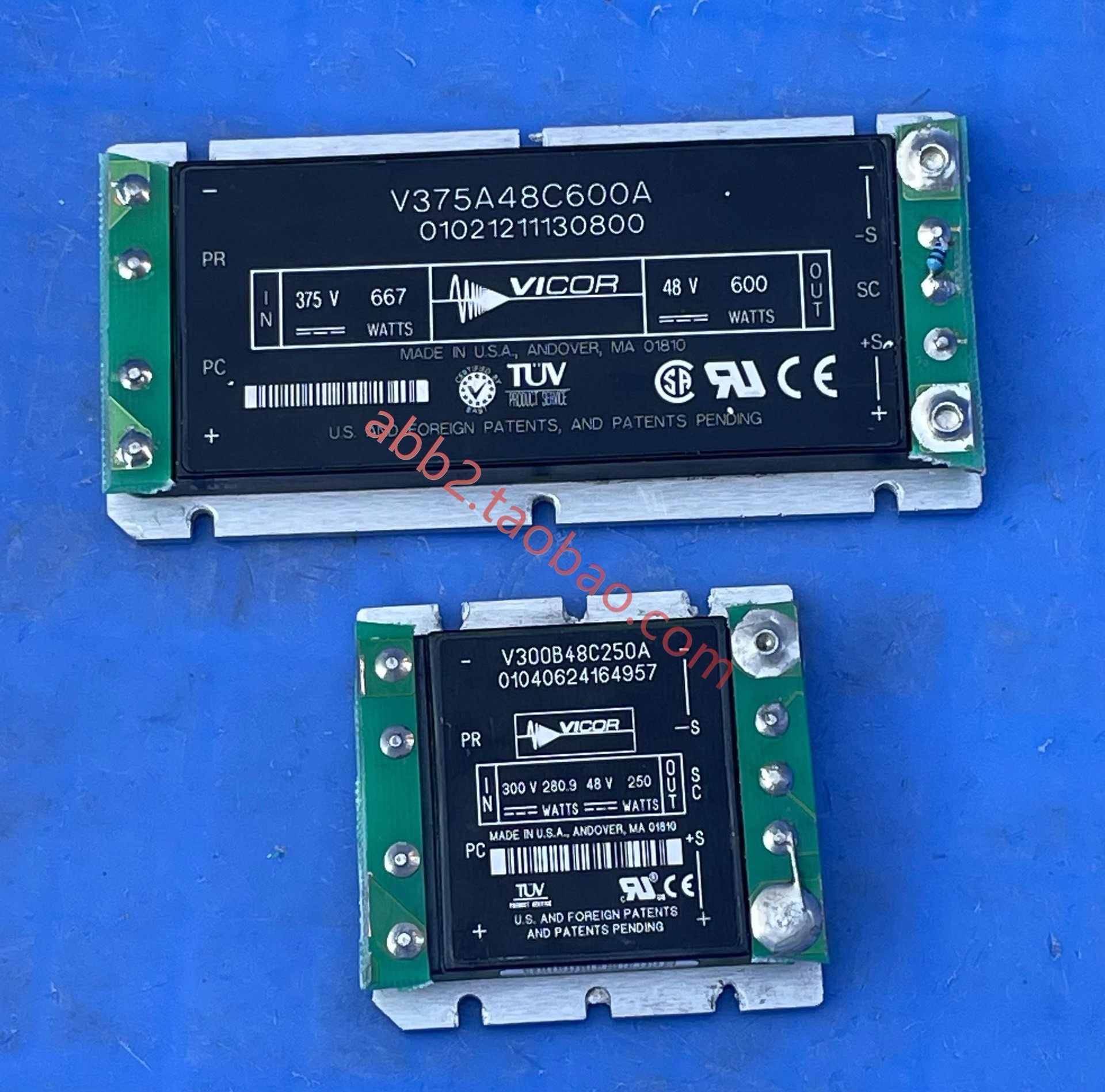 vicor电源模块v375a48c600a 两个款式各十几个输电压