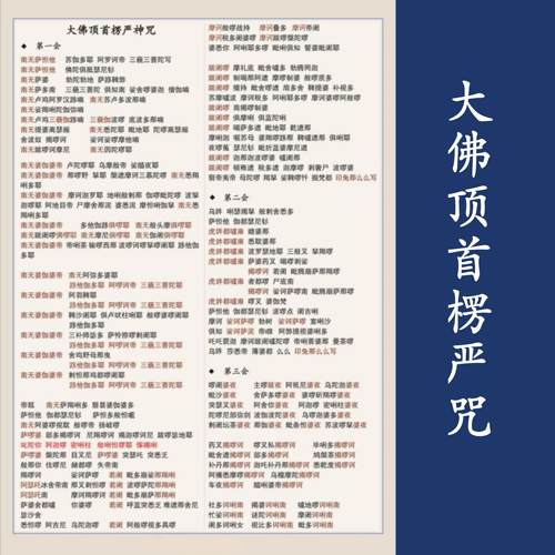 楞严咒正反面打印过塑A4彩色打印塑封卡片