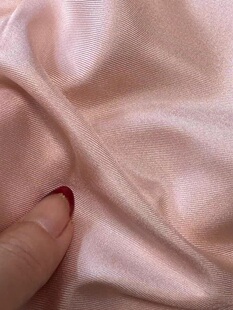 100%桑蚕丝斜纹绸纯超美浅粉色厚度16姆米90门幅柔软舒适微微筋骨