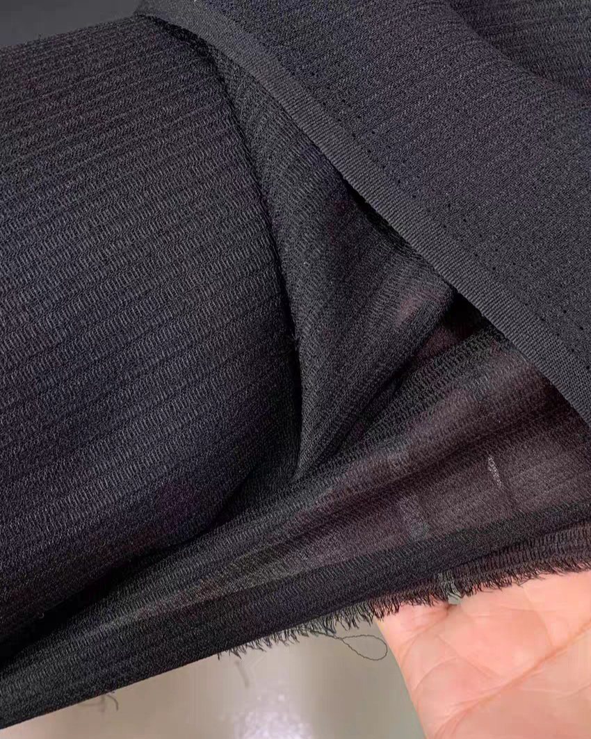 18-19姆米100%真丝纬线野生柞蚕丝经线桑蚕丝单层微透若隐若现的