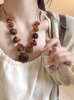 民族风串珠项链女复古