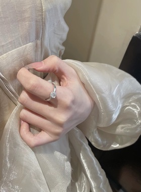 新中式白月光仿玉髓方糖戒指