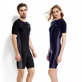 连体泳衣 后拉链 防寒 泳劲 冲浪服 专业短袖 防晒 Y2270 男女通用