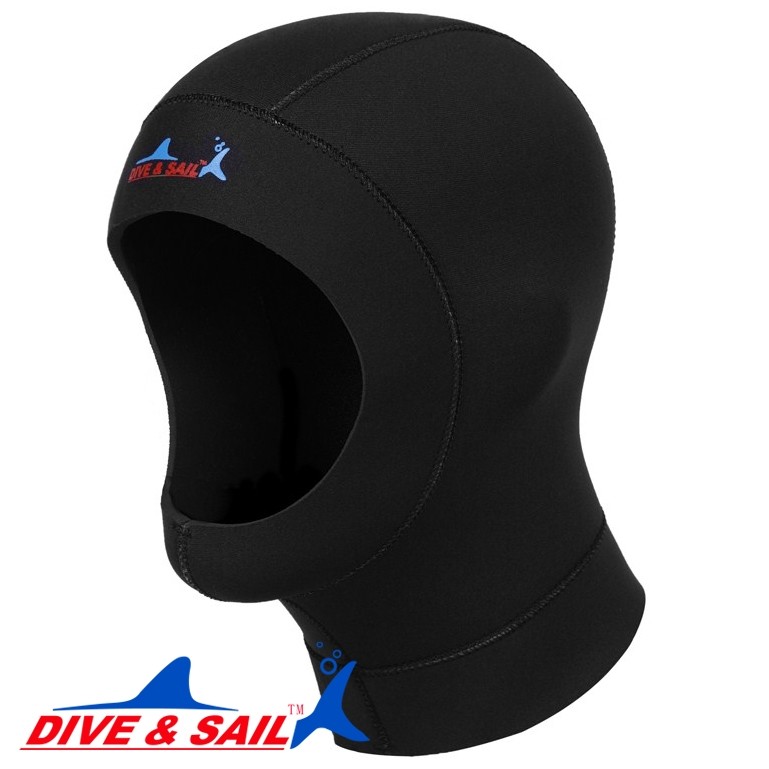 DIVE&SAIL防晒帽1mm3mm套潜水帽浮潜冲浪头套保温帽防风保暖面罩