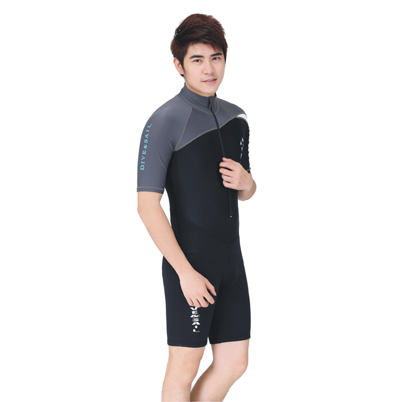 1.5毫米加厚 连休防晒保暖潜水衣 潜水服 短袖连体浮潜衣606