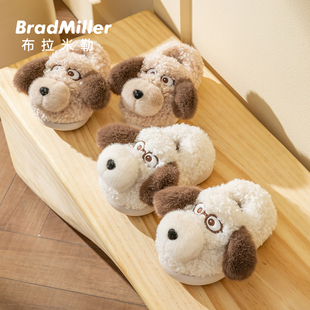 儿童棉拖鞋秋冬款男童毛毛拖鞋室内家居女孩包跟冬季保暖宝宝棉鞋