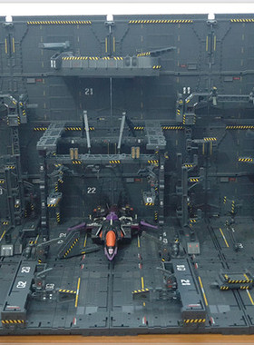 加强12格场景 格纳库 机巢 拼装模型 整备架 zoids  变形金刚适用