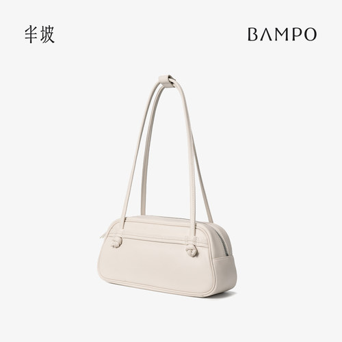 BAMPO半坡头层牛皮手提包原创小众专柜新款通勤简约单肩包