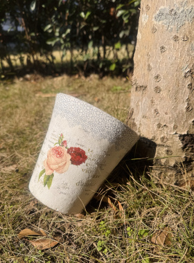 149粗陶花盆简约无釉实物实拍桌面摆件花盆花卉现代风庭院花盆
