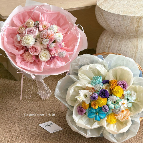 新品蝉翼膜防水衬纸鲜花花束包装纸纯色材料光雾面纸diy花艺资材